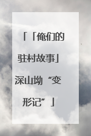 「俺们的驻村故事」深山坳“变形记”