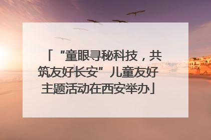 “童眼寻秘科技，共筑友好长安”儿童友好主题活动在西安举办