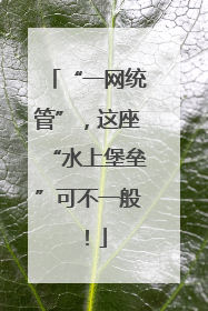 “一网统管”，这座“水上堡垒”可不一般！
