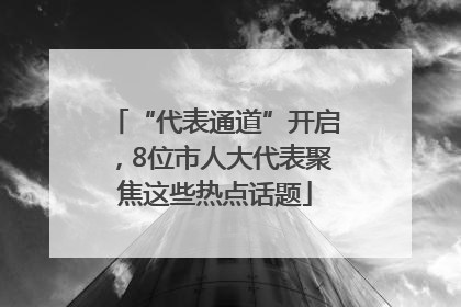 “代表通道”开启，8位市人大代表聚焦这些热点话题