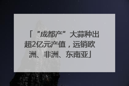 “成都产”大蒜种出超2亿元产值，远销欧洲、非洲、东南亚