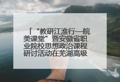 “教研江淮行—皖美课堂”暨安徽省职业院校思想政治课程研讨活动在芜湖高级职业技术学校举行