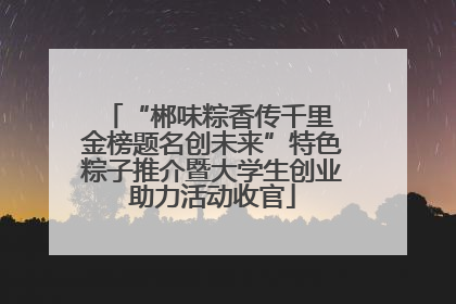 “郴味粽香传千里 金榜题名创未来”特色粽子推介暨大学生创业助力活动收官