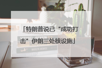 特朗普说已“成功打击”伊朗三处核设施