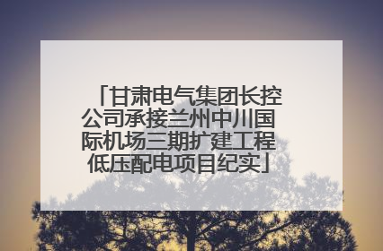 甘肃电气集团长控公司承接兰州中川国际机场三期扩建工程低压配电项目纪实