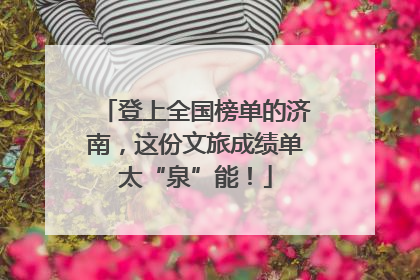 登上全国榜单的济南，这份文旅成绩单太“泉”能！