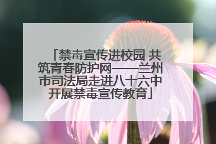 禁毒宣传进校园 共筑青春防护网——兰州市司法局走进八十六中开展禁毒宣传教育