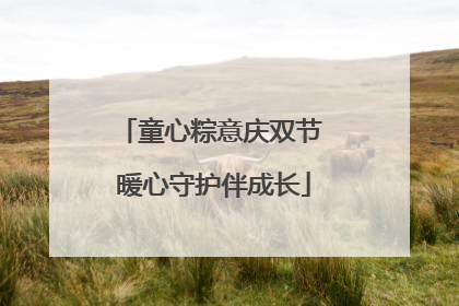 童心粽意庆双节 暖心守护伴成长
