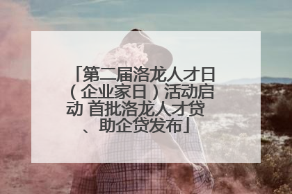 第二届洛龙人才日（企业家日）活动启动 首批洛龙人才贷、助企贷发布