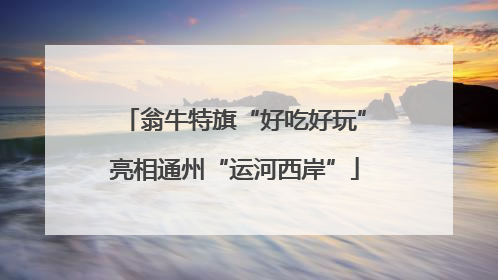 翁牛特旗“好吃好玩”亮相通州“运河西岸”