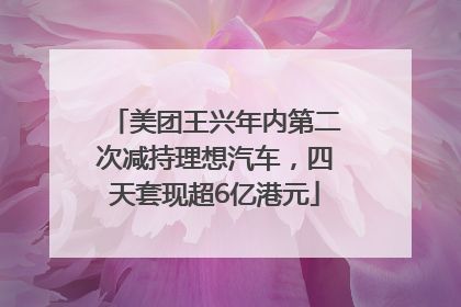 美团王兴年内第二次减持理想汽车，四天套现超6亿港元