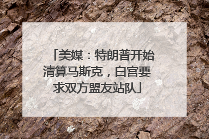 美媒：特朗普开始清算马斯克，白宫要求双方盟友站队