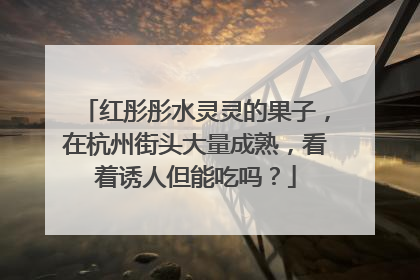 红彤彤水灵灵的果子，在杭州街头大量成熟，看着诱人但能吃吗？