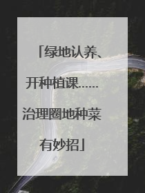 绿地认养、开种植课……治理圈地种菜有妙招