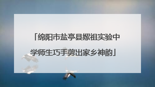 绵阳市盐亭县嫘祖实验中学师生巧手剪出家乡神韵