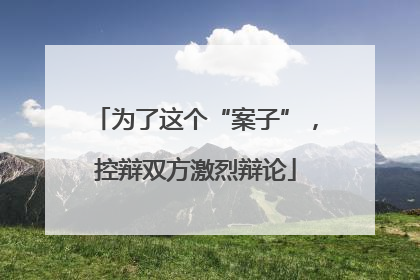 为了这个“案子”，控辩双方激烈辩论