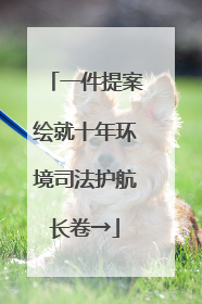 一件提案绘就十年环境司法护航长卷→