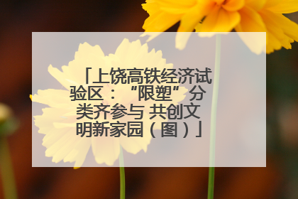 上饶高铁经济试验区：“限塑”分类齐参与 共创文明新家园（图）