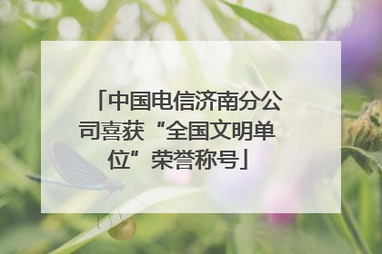 中国电信济南分公司喜获“全国文明单位”荣誉称号