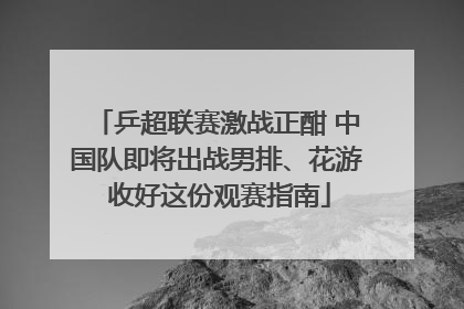 乒超联赛激战正酣 中国队即将出战男排、花游 收好这份观赛指南