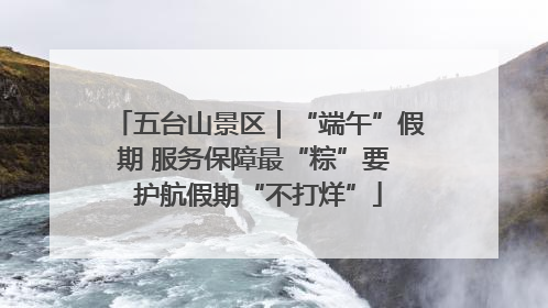 五台山景区｜“端午”假期 服务保障最“粽”要 护航假期“不打烊”