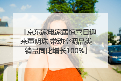 京东家电家居惊喜日迎来董明珠 带动空调品类销量同比增长100%
