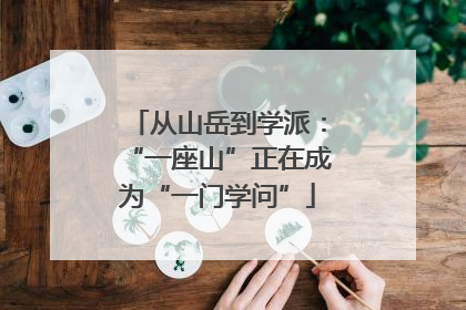 从山岳到学派：“一座山”正在成为“一门学问”