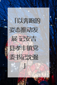 以奔跑的姿态推动发展 记安吉县孝丰镇党委书记沈强