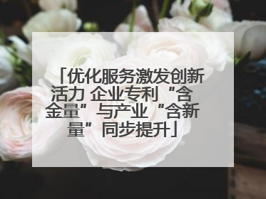 优化服务激发创新活力 企业专利“含金量”与产业“含新量”同步提升