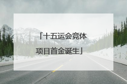 十五运会竞体项目首金诞生