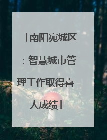 南阳宛城区：智慧城市管理工作取得喜人成绩