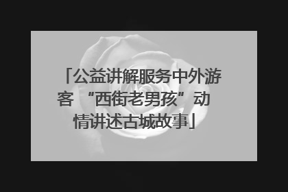公益讲解服务中外游客 “西街老男孩”动情讲述古城故事