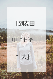 到麦田里“上学”去
