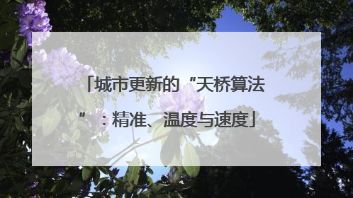 城市更新的“天桥算法”：精准、温度与速度