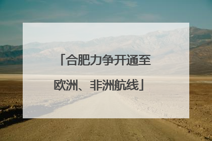 合肥力争开通至欧洲、非洲航线