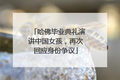 哈佛毕业典礼演讲中国女孩，再次回应身份争议