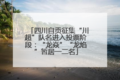 四川自贡征集“川超”队名进入投票阶段：“龙焱”“龙焰”暂居一二名