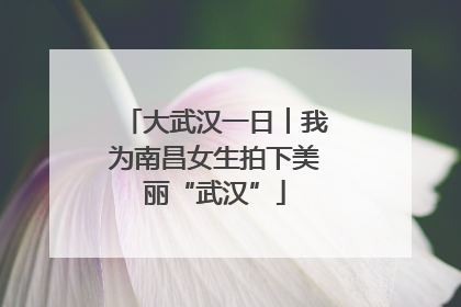 大武汉一日︱我为南昌女生拍下美丽“武汉”