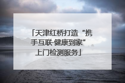 天津红桥打造“携手互联·健康到家”上门检测服务