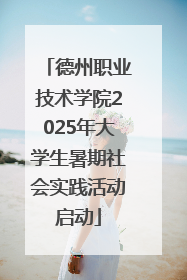 德州职业技术学院2025年大学生暑期社会实践活动启动