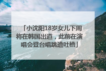 小沈阳18岁女儿下周将在韩国出道，此前在演唱会登台唱跳遭吐槽