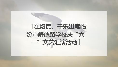 崔绍民、于乐出席临汾市解放路学校庆“六一”文艺汇演活动
