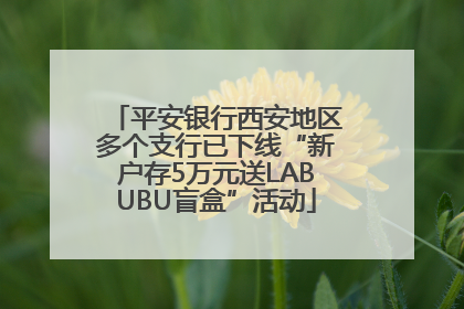 平安银行西安地区多个支行已下线“新户存5万元送LABUBU盲盒”活动