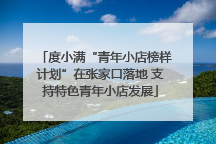 度小满“青年小店榜样计划”在张家口落地 支持特色青年小店发展