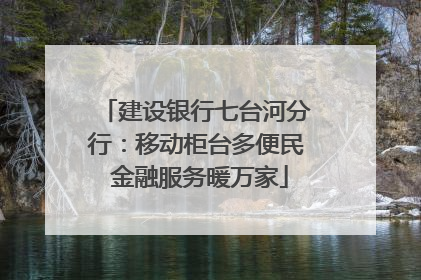 建设银行七台河分行：移动柜台多便民 金融服务暖万家