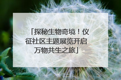 探秘生物奇境！仪征社区主题展览开启万物共生之旅