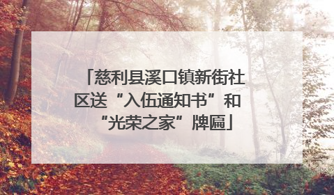 慈利县溪口镇新街社区送“入伍通知书”和“光荣之家”牌匾