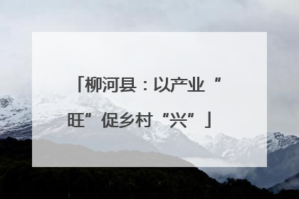 柳河县：以产业“旺”促乡村“兴”