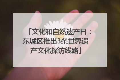 文化和自然遗产日：东城区推出3条世界遗产文化探访线路