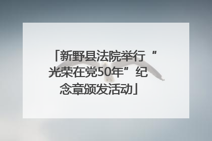 新野县法院举行“光荣在党50年”纪念章颁发活动
